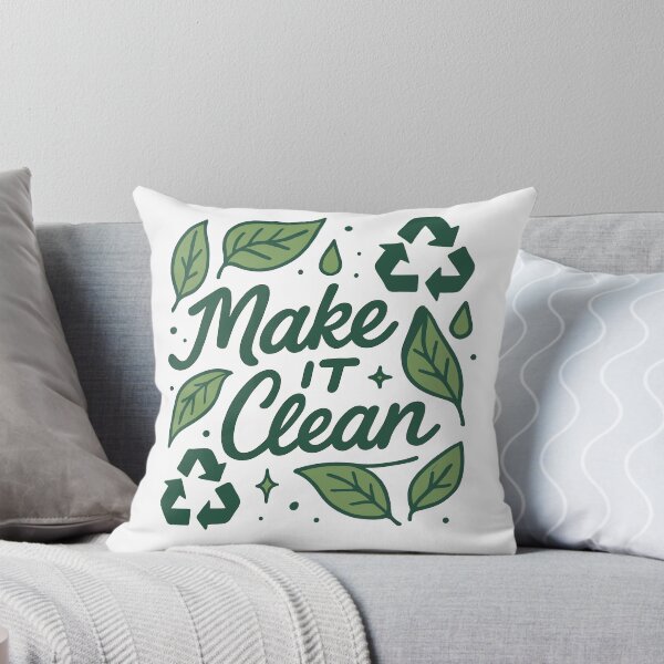 Item preview, Make It Clean Inspiring Eco-Friendly Design Unisex Apparel designed and sold by ThreadQuirk.