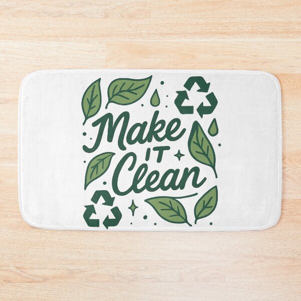 Item preview, Make It Clean Inspiring Eco-Friendly Design Unisex Apparel designed and sold by ThreadQuirk.