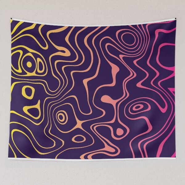 Item preview, Neon Flow Abstract Psychedelic Lines designed and sold by ARTHEMID.