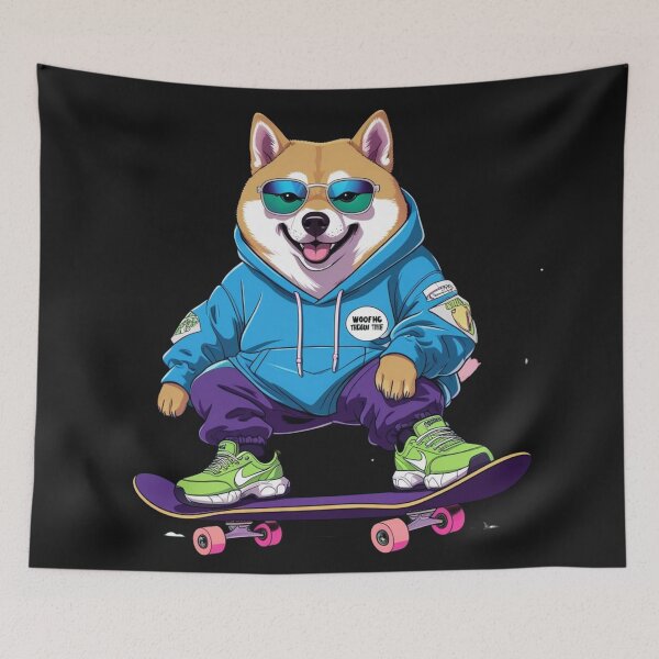 Item preview, Shiba Inu in cool streetwear designed and sold by Nature's Palette.
