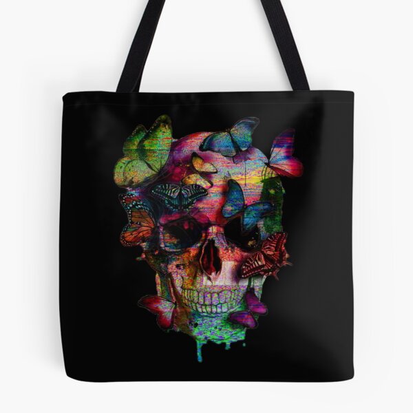 Item preview, Psychedelic Butterfly Skull | Colorful Gothic Grunge Design designed and sold by Finally Awake.
