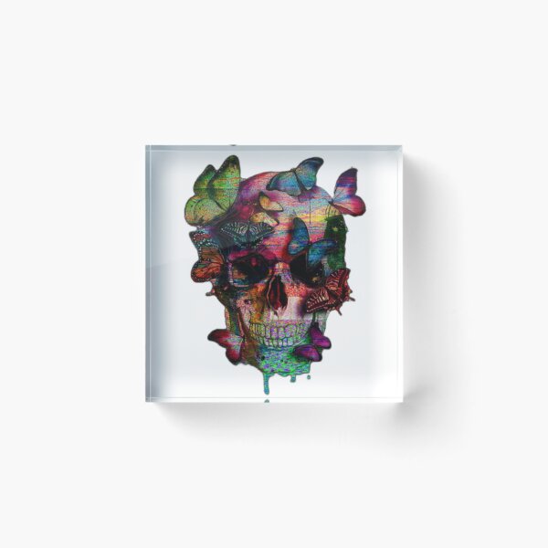 Item preview, Psychedelic Butterfly Skull | Colorful Gothic Grunge Design designed and sold by Finally Awake.