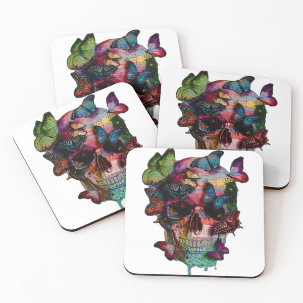 Item preview, Psychedelic Butterfly Skull | Colorful Gothic Grunge Design designed and sold by Finally Awake.