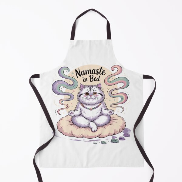 Item preview, Namaste in Bed Yoga Cat Funny Design designed and sold by ArtByYunus.