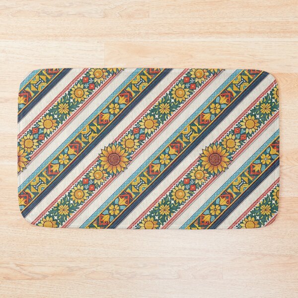 Item preview, Ukrainian Inspired Sunflower Folk Art Seamless Pattern. designed and sold by RGShirtWorks.