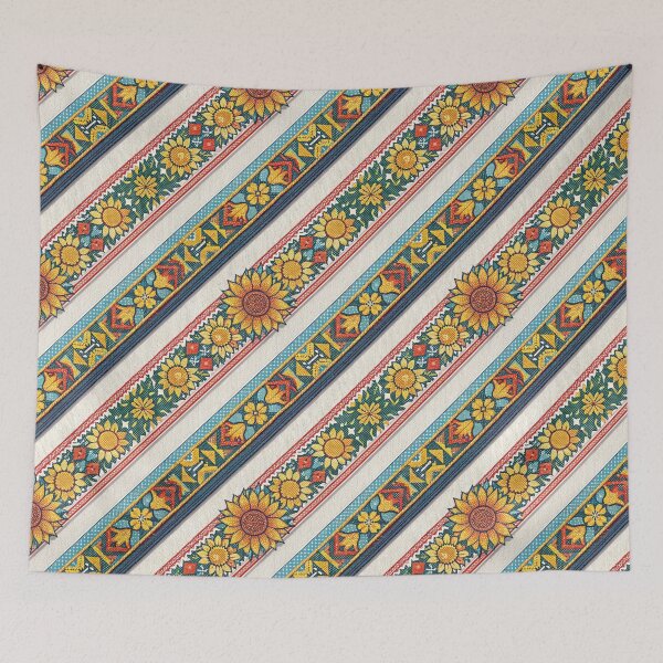 Item preview, Ukrainian Inspired Sunflower Folk Art Seamless Pattern. designed and sold by RGShirtWorks.