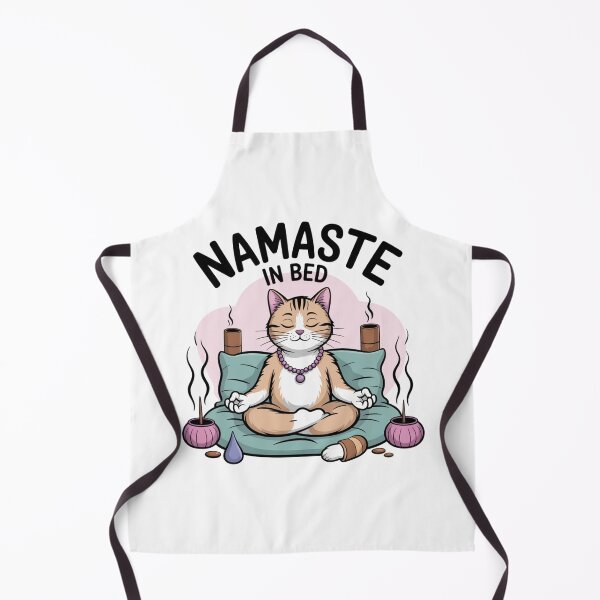 Item preview, Namaste in Bed Yoga Cat Funny Design designed and sold by ArtByYunus.