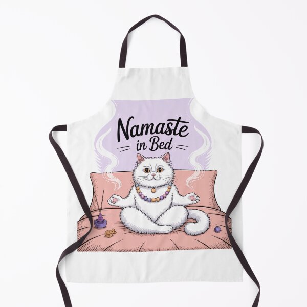 Item preview, Namaste in Bed Yoga Cat Funny Design designed and sold by ArtByYunus.