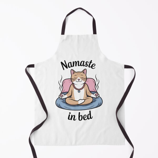 Item preview, Namaste in Bed Yoga Cat Funny Design designed and sold by ArtByYunus.