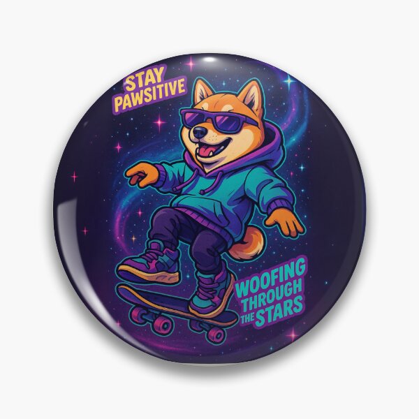Item preview, Cosmic Shiba Skater : Woofing Through the Stars designed and sold by Nature's Palette.