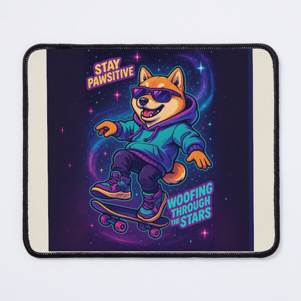 Item preview, Cosmic Shiba Skater : Woofing Through the Stars designed and sold by Nature's Palette.