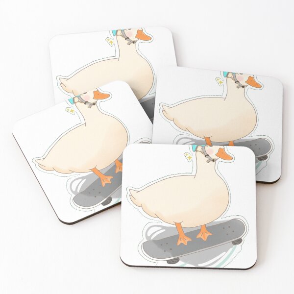 Item preview, Skateboarding Duck Sticker - Cute Duck Rider with Helmet designed and sold by JossDesign15.