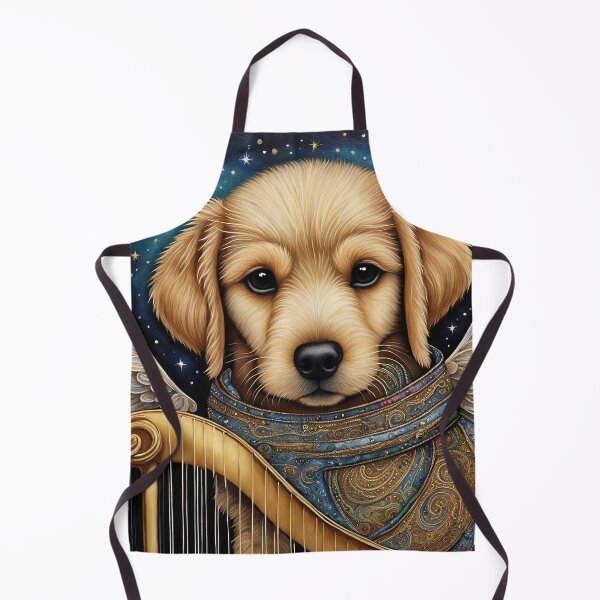 Item preview, Folk Art Puppy Angel with wings and a harp designed and sold by Colin Bentham.