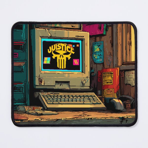 Item preview, Retro Computer – Yellow Skull Logo & Cyberpunk Vibes designed and sold by LoomisDreams.