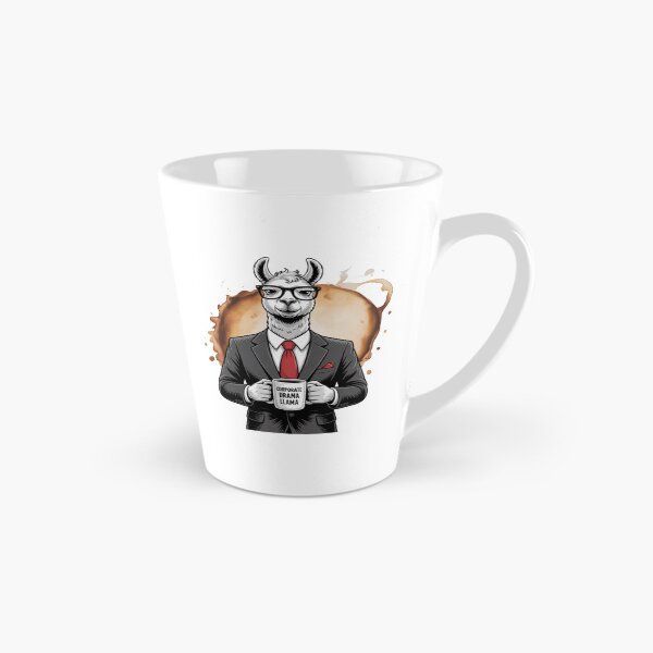 Item preview, Corporate Drama Llama with Coffee Mug designed and sold by ArtByYunus.