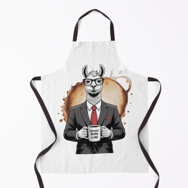 Item preview, Corporate Drama Llama with Coffee Mug designed and sold by ArtByYunus.