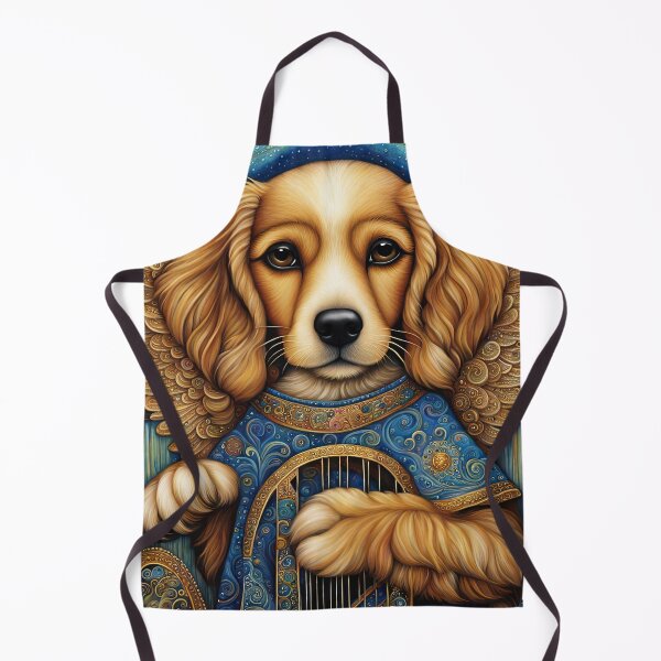 Item preview, Folk Art Puppy Angel with wings and a harp designed and sold by Colin Bentham.