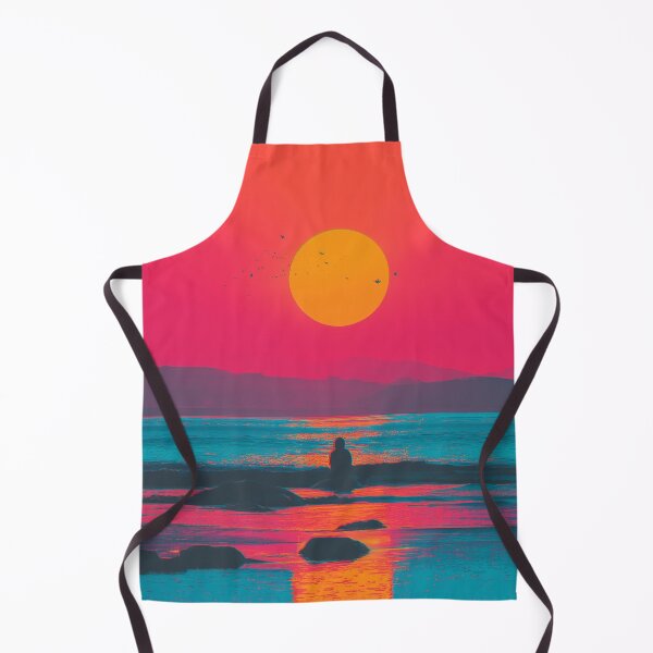 Item preview, Lo-fi Sunset Over the Ocean – Vaporwave Style designed and sold by LoomisDreams.