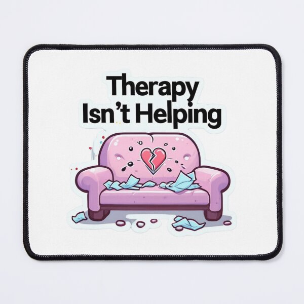 Item preview, Therapy Isn’t Working – Sad Humor Couch Sticker designed and sold by Imaginarium of Chaos falcon88 .