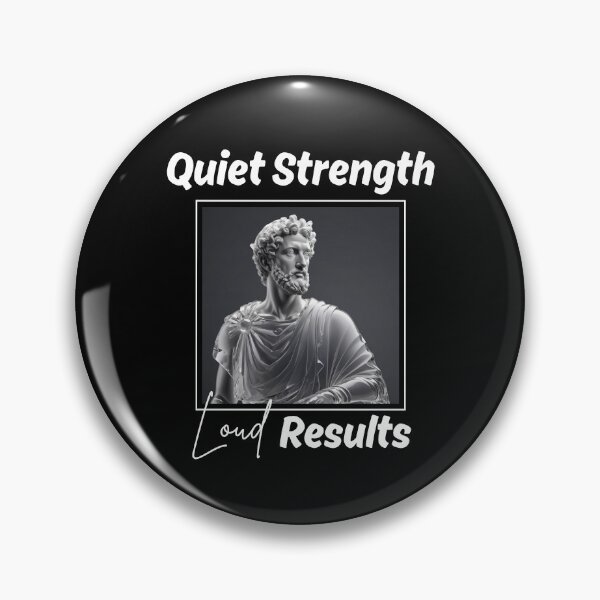 Item preview, Quiet Strength, Loud Results - Marcus Aurelius Crystal Clear Quartz Stoic Sculpture designed and sold by LexaArtworks.