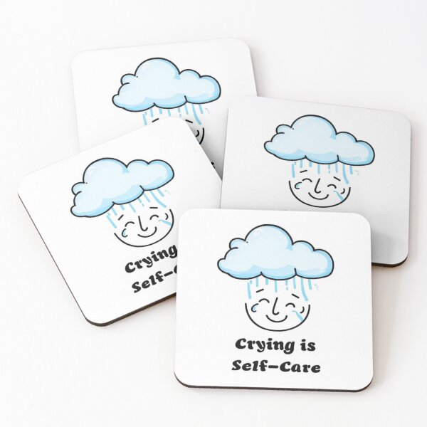 Item preview, Crying is Self-Care – Sad But Healing Sticker designed and sold by Imaginarium of Chaos falcon88 .