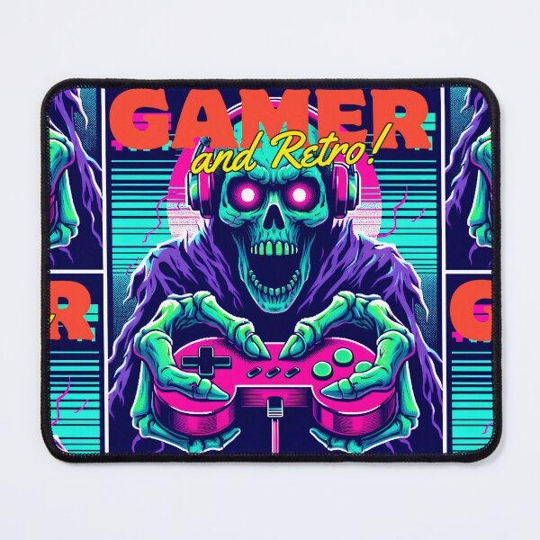 Item preview, Retro Neon Skull Gamer designed and sold by KMHArts.