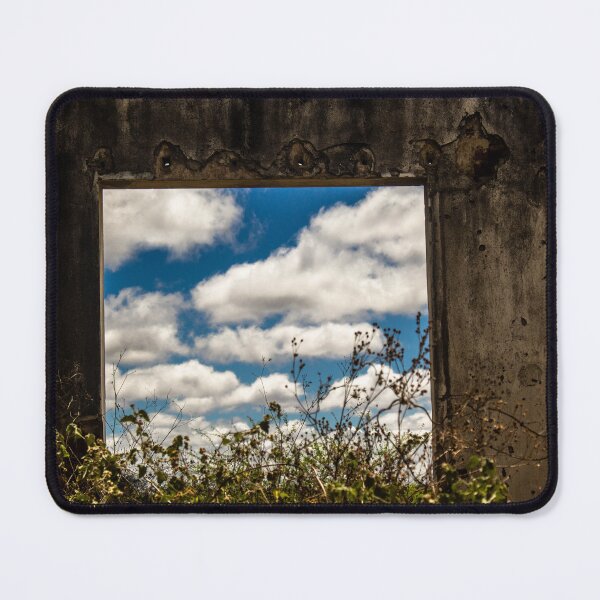 Item preview, abandoned house with plants and sky with clouds designed and sold by felipequeiroz.