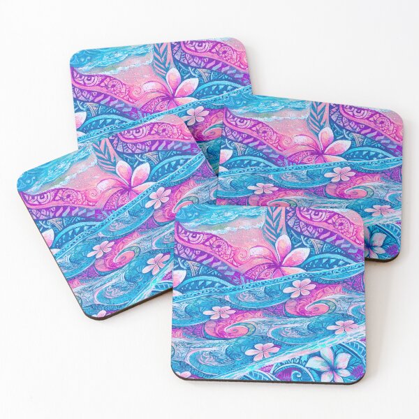 Item preview, Hawaiian Abstract Wave Art Print 0021 designed and sold by sunnthreads.