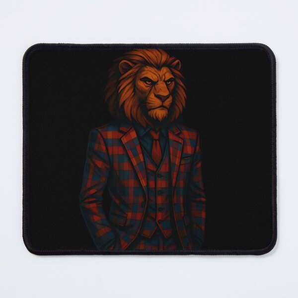 Item preview, lion boss – Alpha Attitude in Power Plaid designed and sold by Amr Siam.