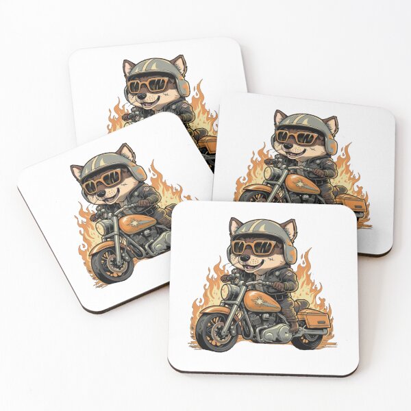 Item preview, Dingo on motorbike in flames - dingo picture  designed and sold by bukajart.