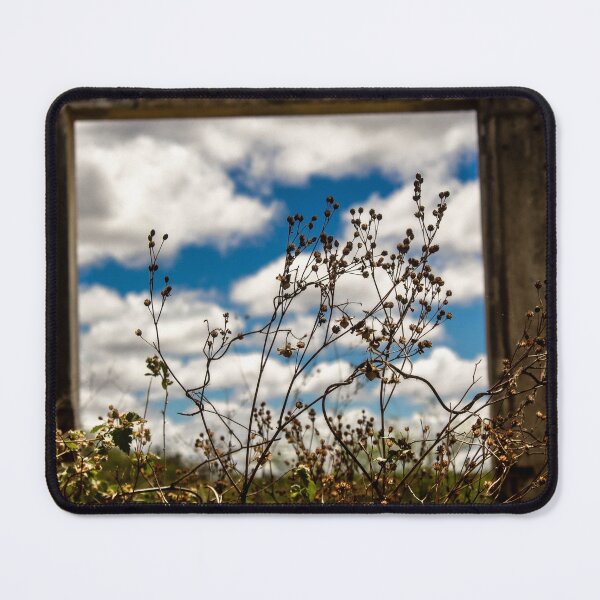 Item preview, abandoned house with plants and sky with clouds 2 designed and sold by felipequeiroz.