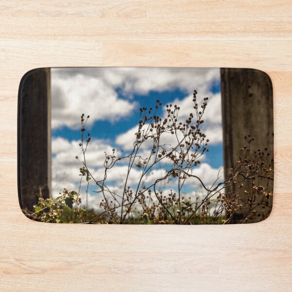 Item preview, abandoned house with plants and sky with clouds 2 designed and sold by felipequeiroz.