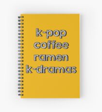 K-Pop, Kaffee, Ramen - koreanische Dramen Spiralblock