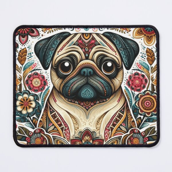 Item preview, Floral Pug Dog  designed and sold by netz28.
