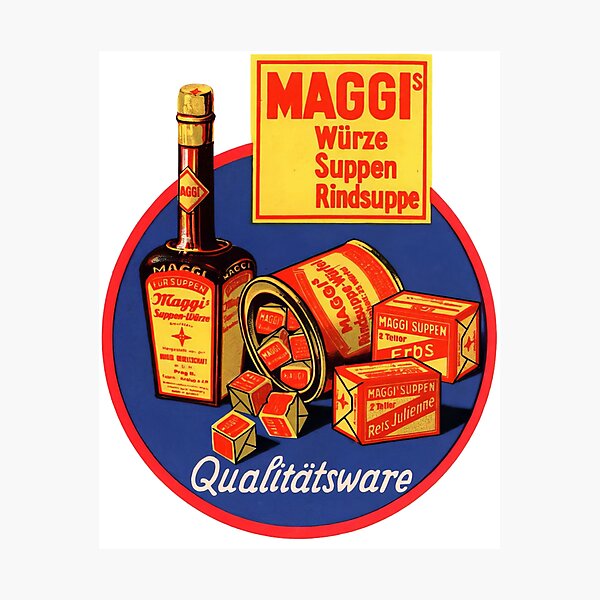 Item preview, Maggi Vintage Advertising – Seasonings, Soups & Quality Products (Retro Design) designed and sold by RetroWerbungDE.