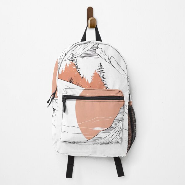Item preview, Modern Minimalist Line Art Hiking Illustration with Clean Strokes, Soft Color Washes, and Outdoor-Inspired Simplicity  designed and sold by catcurio.