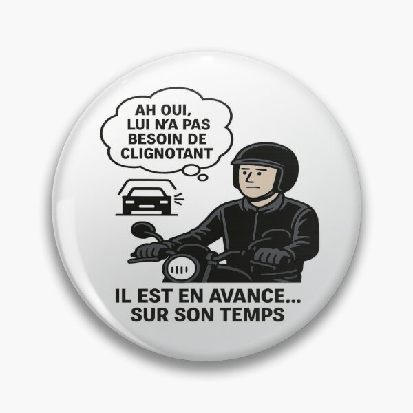 Item preview, He's ahead of his time - Illustrated biker humor designed and sold by CakTheo.
