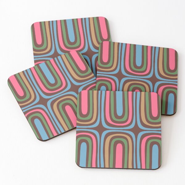 Item preview, Retro Contemporary Boho Confaab Abstract Multicolored Pattern on Brown designed and sold by kierkegaard.