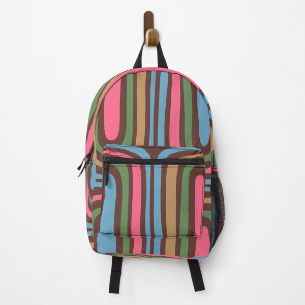 Item preview, Retro Contemporary Boho Confaab Abstract Multicolored Pattern on Brown designed and sold by kierkegaard.