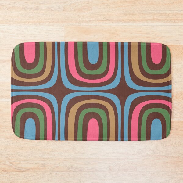 Item preview, Retro Contemporary Boho Confaab Abstract Multicolored Pattern on Brown designed and sold by kierkegaard.