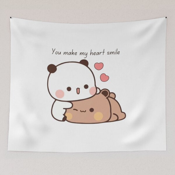 Aperçu de l'œuvre Tu fais sourire mon cœur Bubu Dudu Panda Bear Love 2026 créée et vendue par OceanLiveArts.