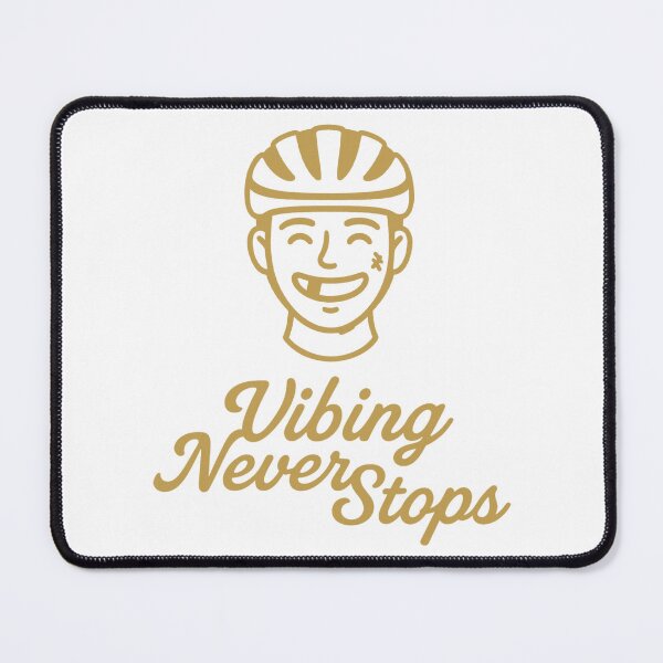 Item preview, Vibing Never Stops – Funny Cyclist Design designed and sold by velosoul.