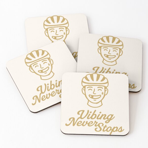 Item preview, Vibing Never Stops – Funny Cyclist Design designed and sold by velosoul.