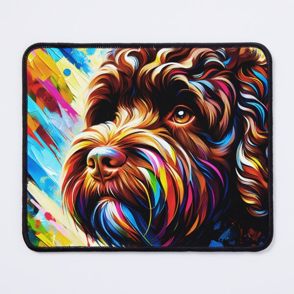 Item preview, Chocolate Lagotto Romagnolo Dog Acrylic Art designed and sold by TheAnimalZ00.