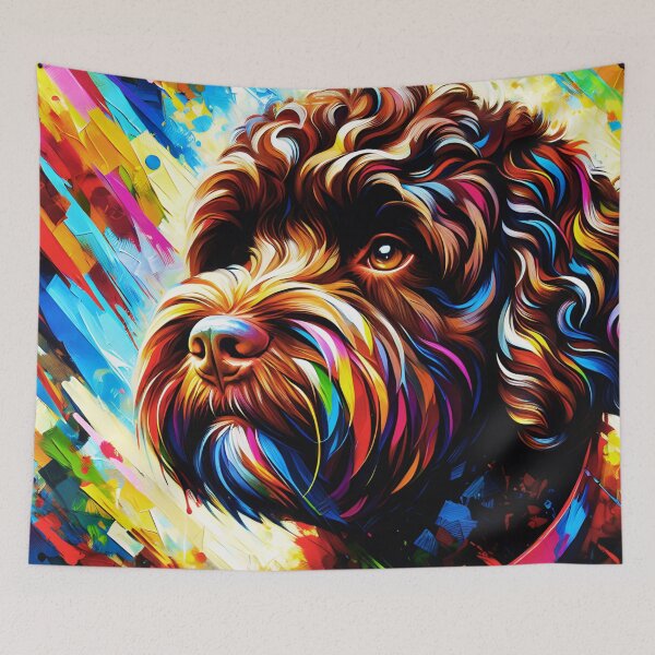 Item preview, Chocolate Lagotto Romagnolo Dog Acrylic Art designed and sold by TheAnimalZ00.