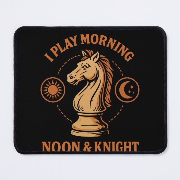 Item preview, I Play Morning Noon & Knight Chess Player Board designed and sold by LuminOrb.