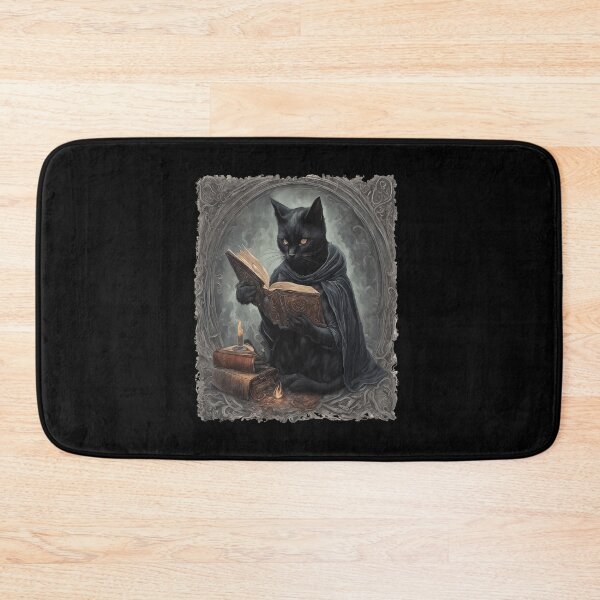 Item preview, A Black Cat Wearing A Cloak Studying Halloween Spells designed and sold by taiche.
