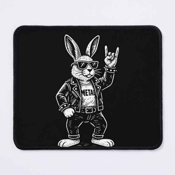Item preview, Metal Bunny Rock Music Funny Heavy Metal Retro designed and sold by LuminOrb.