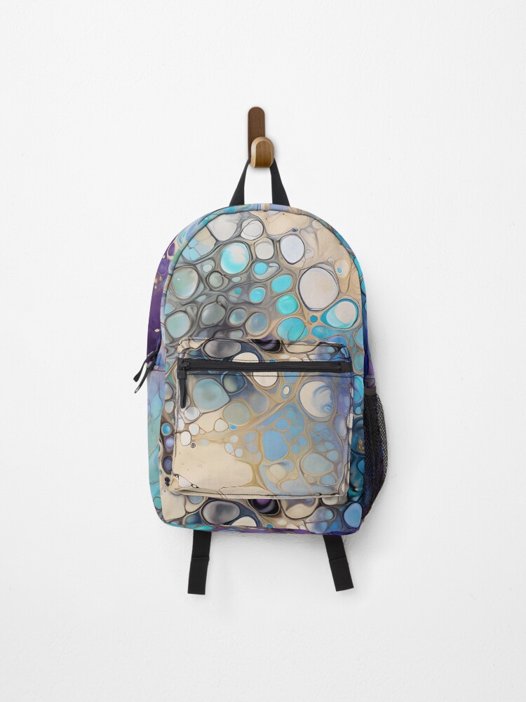 Thumbnail 1 of 3, Backpack, FLUID ART designed and sold by WendyMaree.