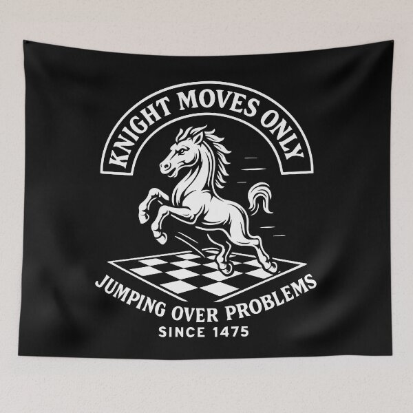 Item preview, Knight Moves Only Chess Player Humor designed and sold by LuminOrb.